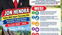 Jon Hendra Mantap Maju sebagai Calon Wali Nagari Pancuang Taba Nomor Urut 4